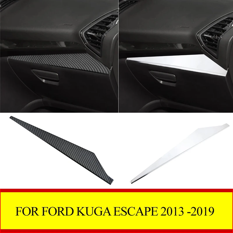 Für Ford Kuga Escape 2013-2019 LHD Handschuhfach Aufkleber Copilot Box Dekoration Abdeckung Trim Auto Zubehör