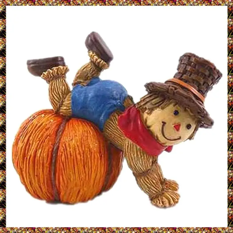 BTCL هالوين زينة زخرفية اليقطين الحصاد تمثال الجدول شمعة حامل الديكور دائم جودة عالية 13.5X8x10.5Cm #2