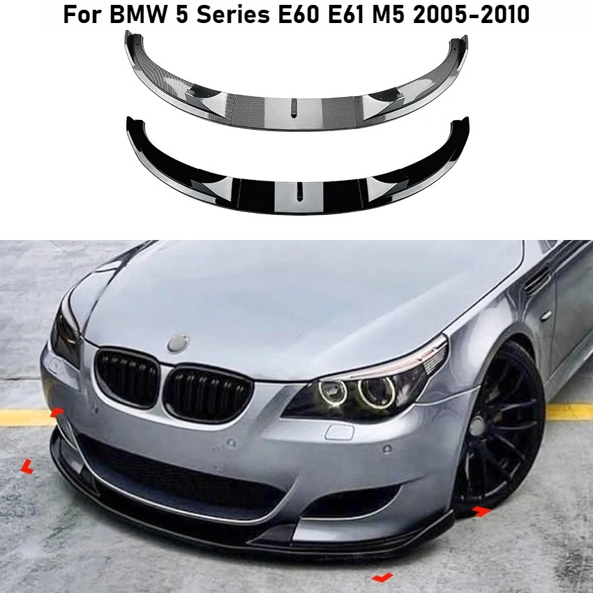 

Car Front Bumper Lip for BMW 5 Series E60 E61 M5 2005-2010 Diffuser Splitter Spoiler Car Accessories Auto Aftermarket Parts