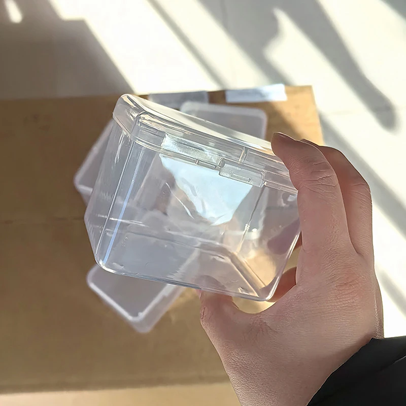 Transparent Storage Box Square Small Items Case Packing Boxes Jewelry Beads Container Sundries Organizer Fishing Tools