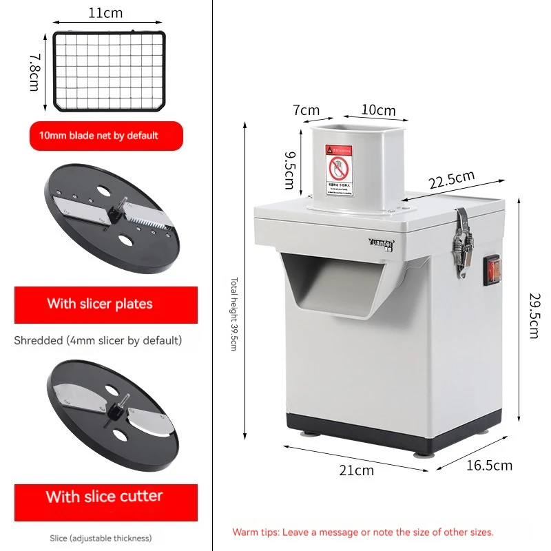 Electric Vegetable Cutting Machine Carrot Potato Onion Granular Cube Cutting Machine Fruit Shredder Food Processor