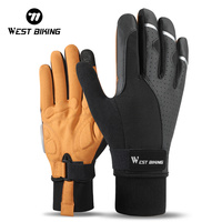 WEST BIKING Winter Warm Cycling Gloves Outdoor Skiing MTB Bike Motorcycle Gloves Thicken Lengthen Men Women Thermal Sport Gear