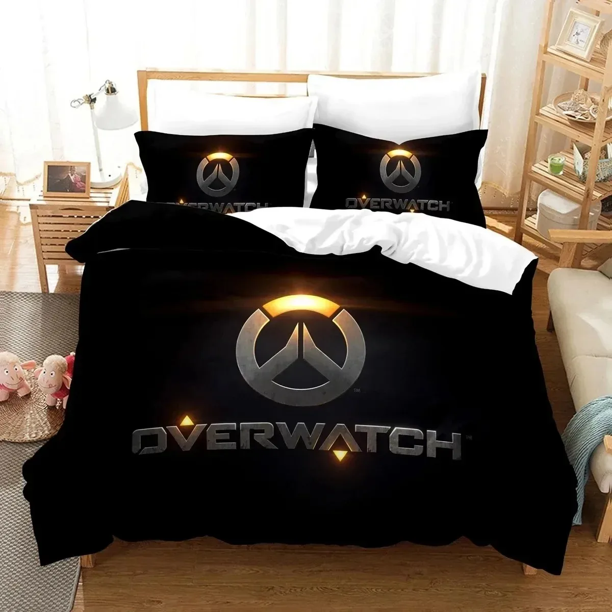 

3D Print Anime Overwatch Widowmaker Bedding Set Bed Cover Pillow Case Cartoon Anime Character Duvet Coverfor Boys Queen