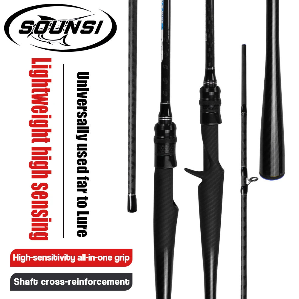 

SOUNSI Light Fishing Rod 2.1m MH Long Cast Fast Action Rod Spinning Casting Carbon Rod For Trout Rochfish Bass