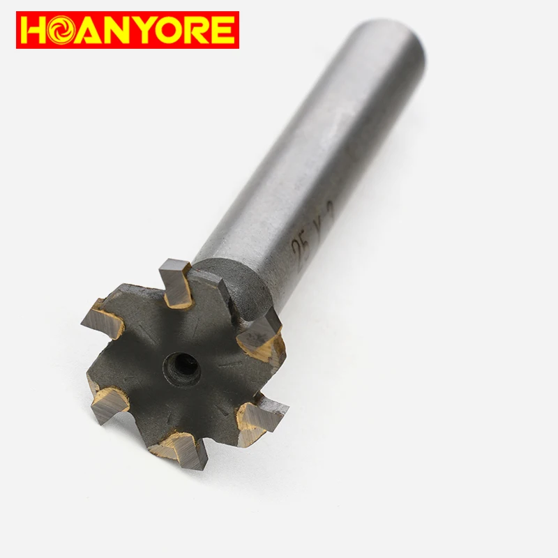 Welded YG8 Alloy T-Slot Milling Cutter Tungsten Steel Rough Inserted Straight Shank For Hardness Metal Keyway Endmills Tool