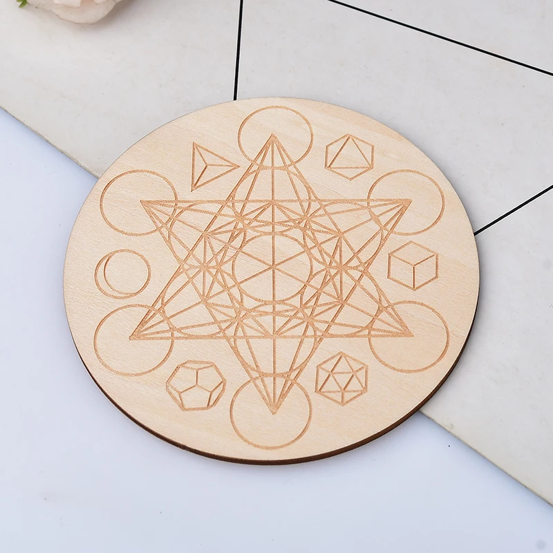 1PC 10Cm dla siedmiu uzdrowienie Chakra kamień siedem gwiazdek tablica Reiki drewna płyta Cube joga Chakra Home Decor Diy prezent