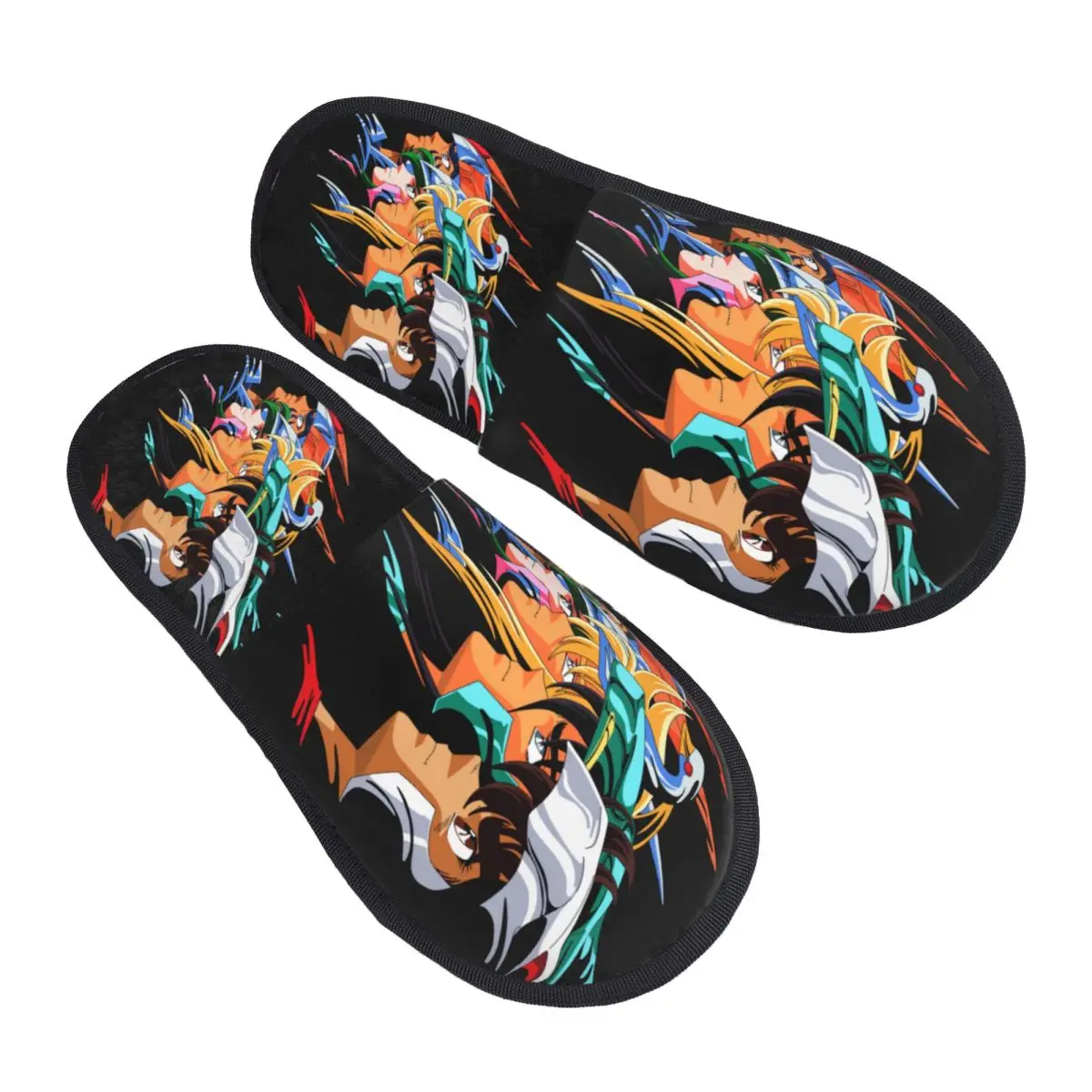 

Custom S-Saintes S-Seiyaes Knights Of The Zodiac Memory Foam Slippers Women Soft Warm Los Caballeros Del Zodiaco House Slippers