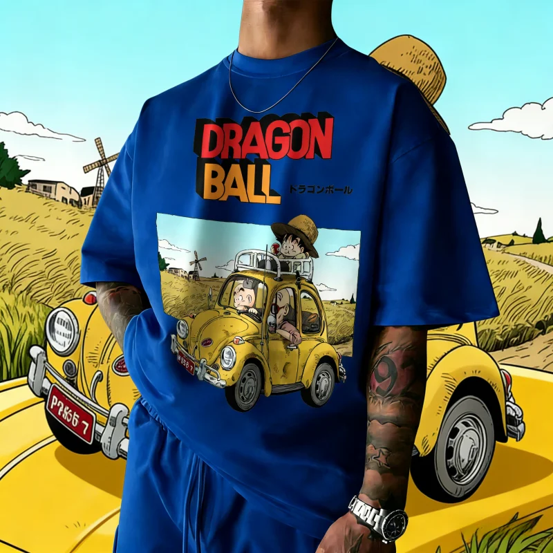 2026 Neues Sommer-T-Shirt zum 40. Jubiläum von Dragon Ball, Kakarot, 100% Baumwolle, Anime-Druck, Modisches T-Shirt, Übergröße, Streetwear, Unisex, Y2k