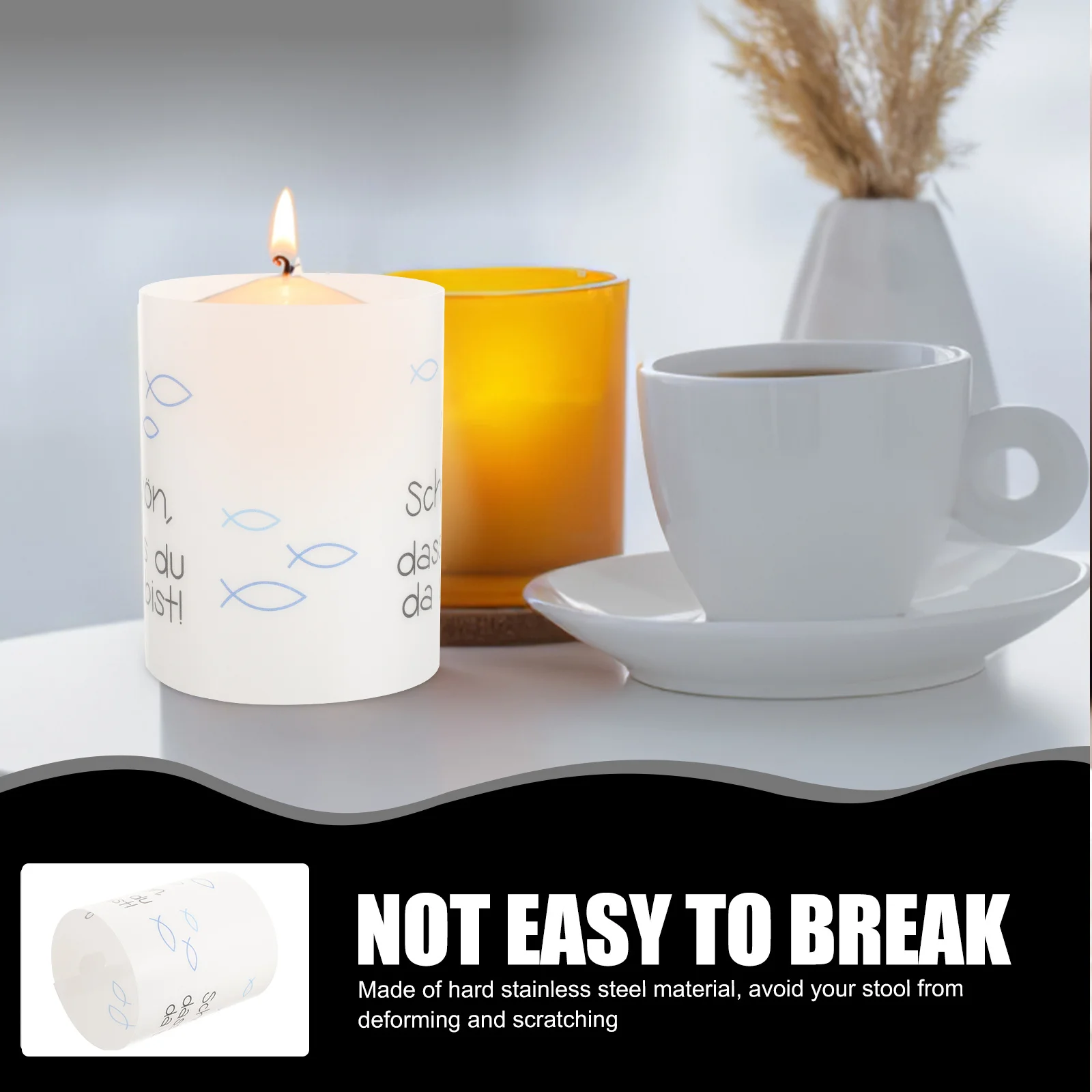 8Pcs Plastic Covers Flameless Shade Protectors for Tabletop Decorative Lighting Household Event Use Cover