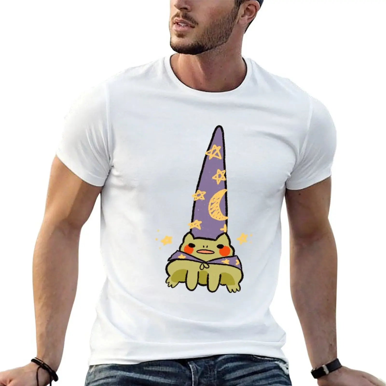 

Wizard frog T-Shirt cotton t shirts high quality funny t shirts dark humor T-Shirt