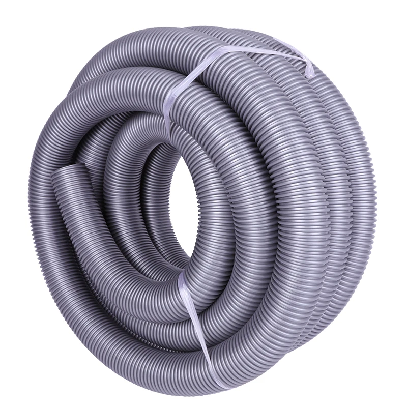 Gray EVA Threaded Flexible Hose Tube Dust Removal Soft Pipes For Household Vacuum Cleaner,1-5 Meter, Inner Diameter 20-60mm