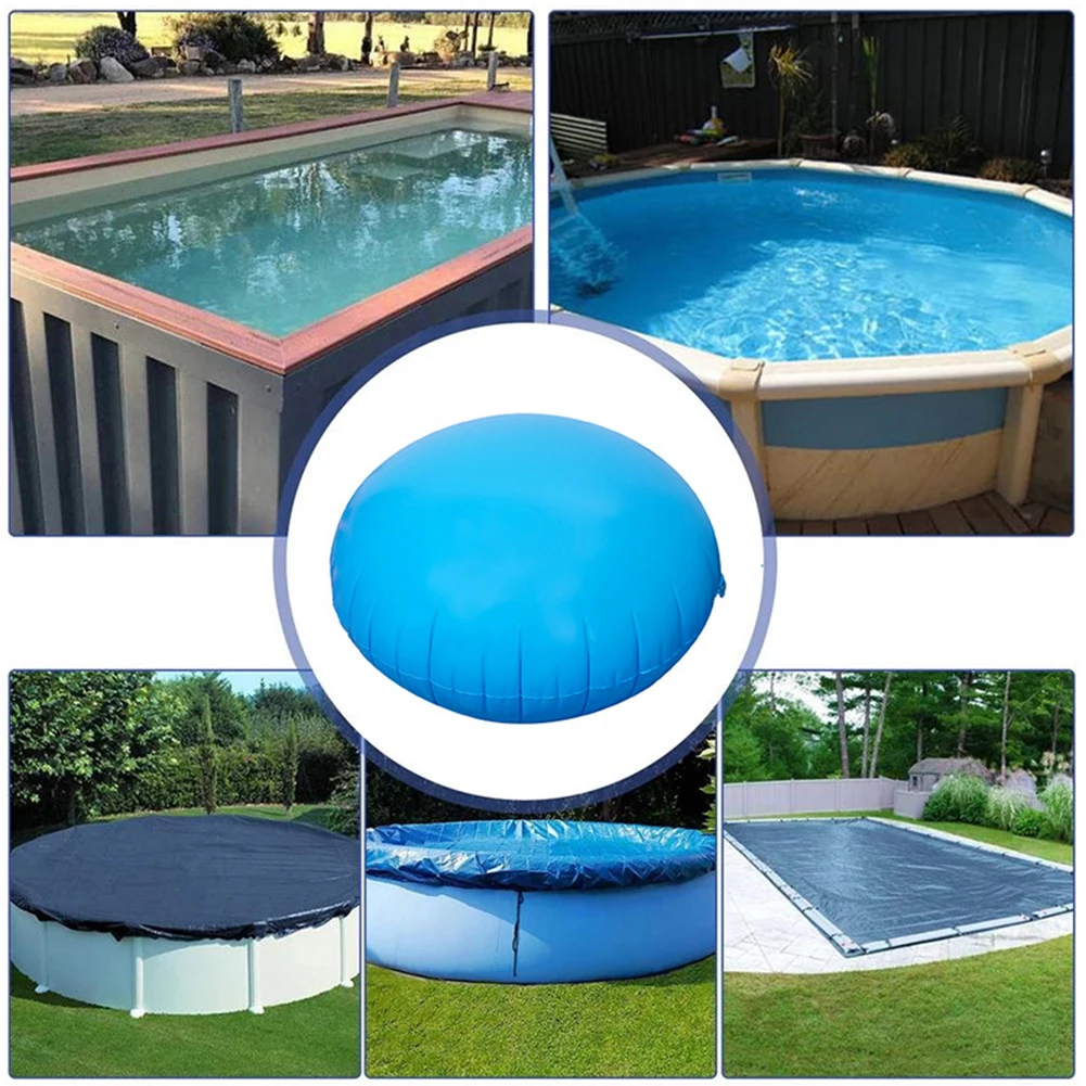 Round Air Pool Pillow PVC Pool Cover Air Pillow Cold Resistant Winterizing Pool Cover Pillow Inflatable for Above Ground Pools