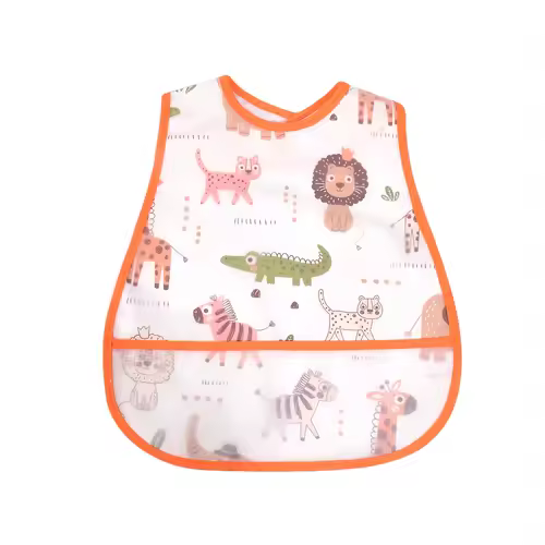 2023New Cartoon Pattern EVA Waterproof Pocket Lunch Feeding Bibs Adjustable Baby Bibs Cute Children Baby Apron Kids Burp Cloths - Image 17