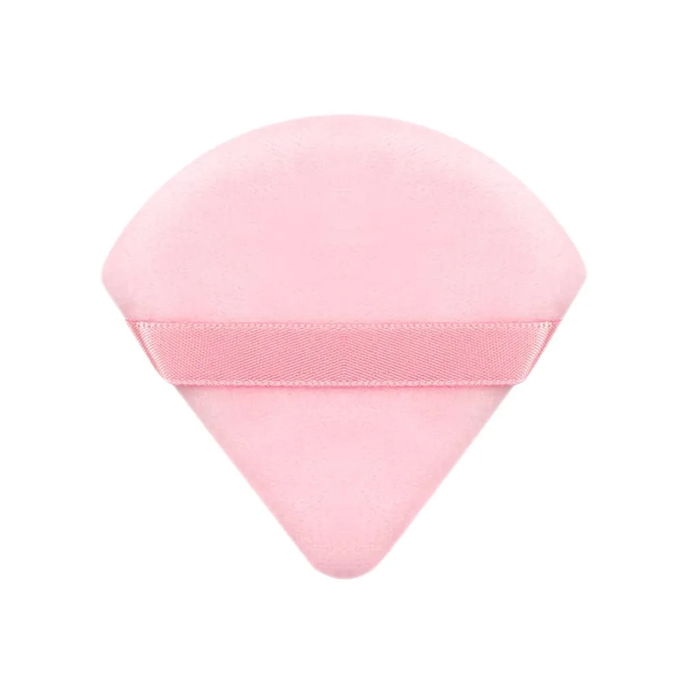 Hojaldre flocado triangular, cojín de aire de maquillaje de doble cara, herramientas de belleza, polvo suelto, ajuste de maquillaje, esponjas de cristal ultrasuave