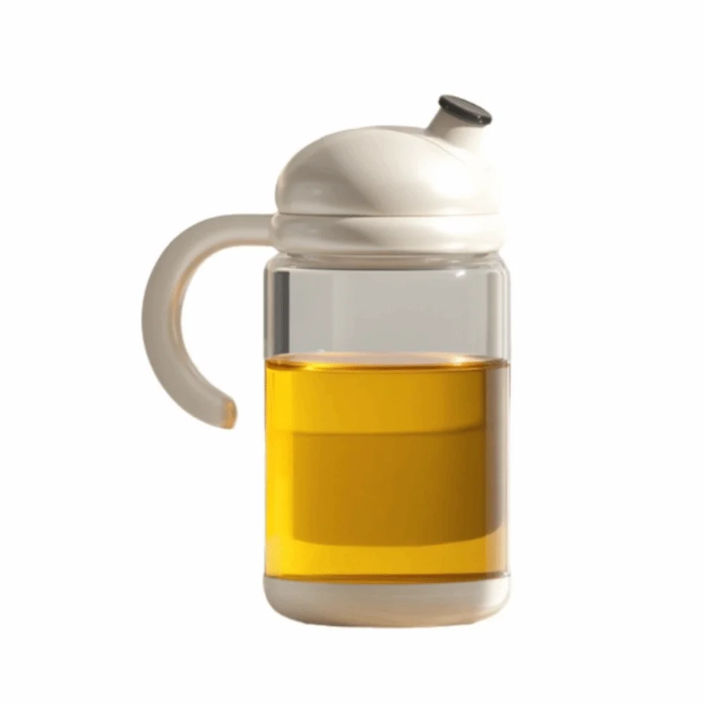 

Automatic Opening Closing Glass Oil Bottle Heat-resistant Leak Proof Olive Oil Dispenser Large Capacity Stainless Steel Lid