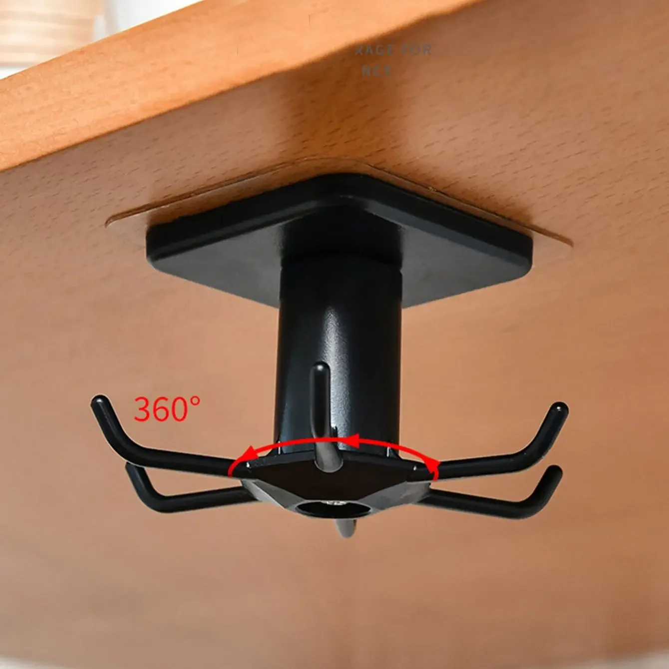 1/2pcs-Kitchen Hooks Rotating Storage Rack Without Punching Wall-Mounted Kitchenware Supplies Gods Multifunctional Shelves image 6