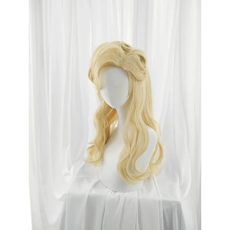 ROLECOS Game LOL Western Magic Shadow Evelynn Cosplay Wig High Noon Evelynn 55cm Blonde Women Wigs Heat Resistant Synthetic Hair