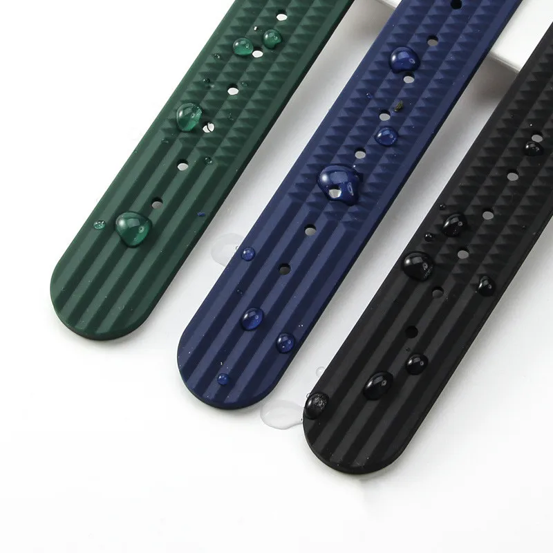 20mm 22mm High quality silicone watch strap Needle buckle bracelet Waterproof sweat proof watchband Watch accessories for SEIKO