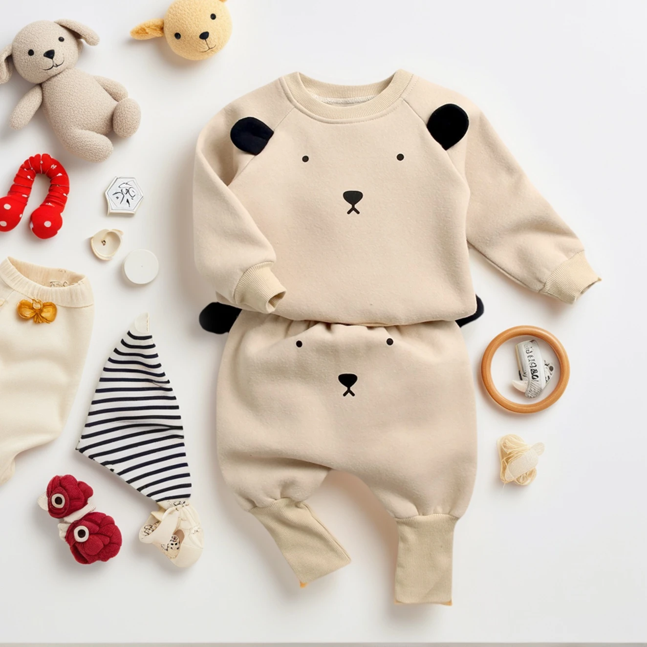 

Baby Clothing Set Infant Clothing Set Casual Long Sleeve Tops+Pants 2pcs Winter Cotton Clothing Animal