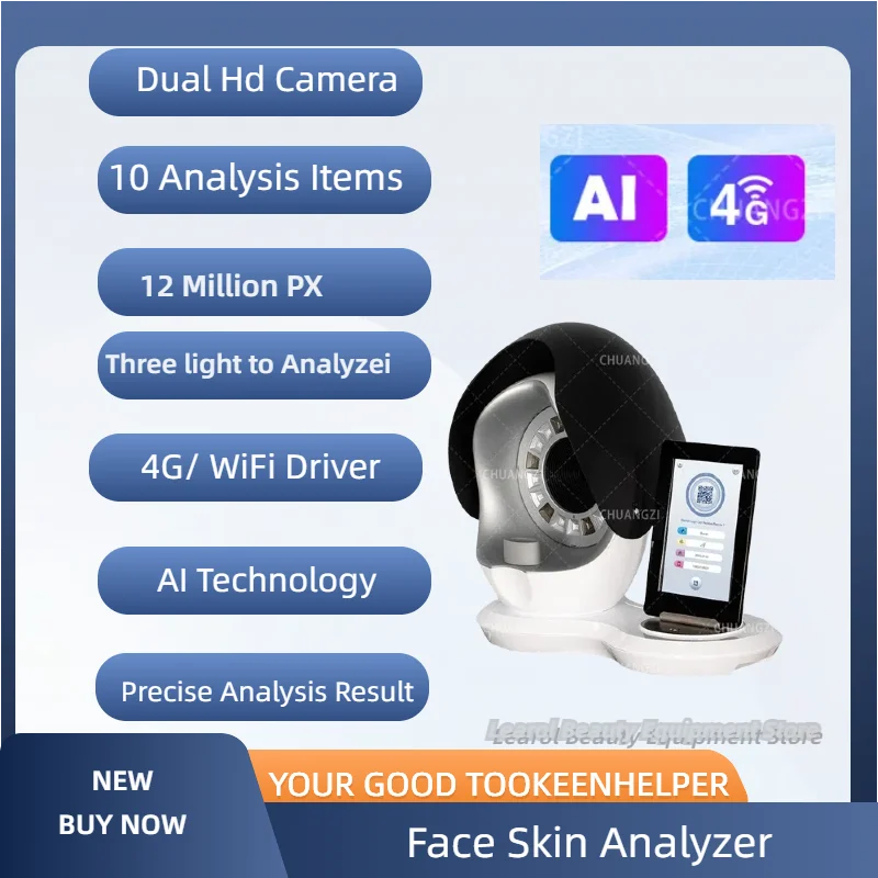 Hot Design Portable Facial Smart Skin Analysis System Intelligence 3D Magic Skin Tester Analyzer Beauty Machine