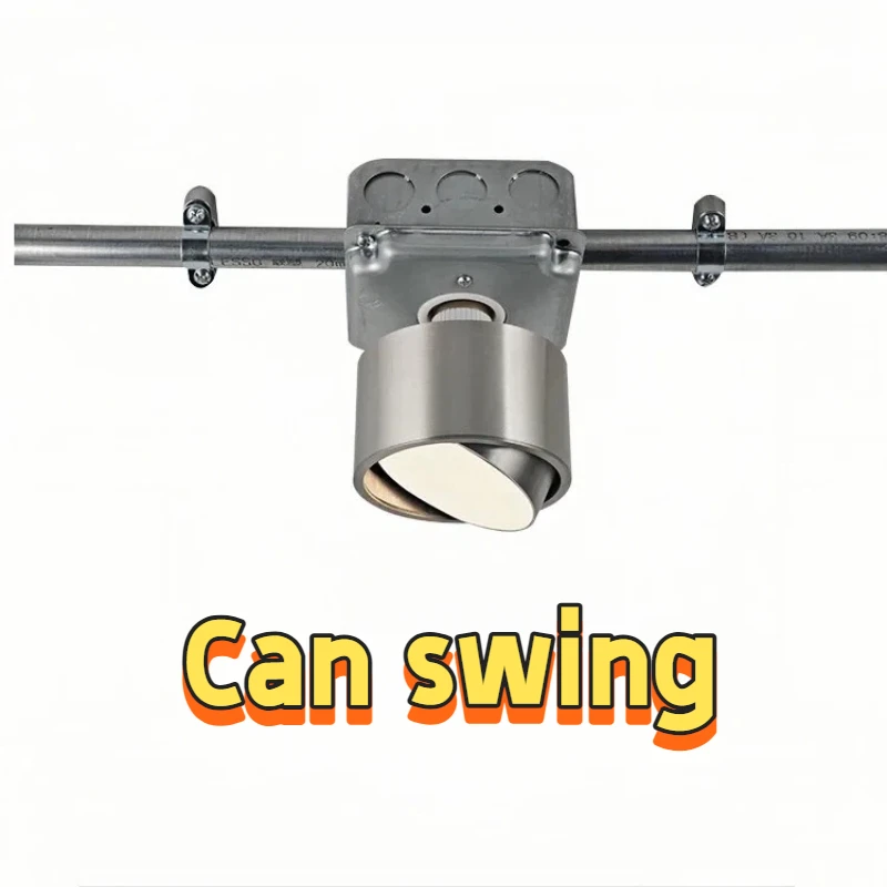 E27 screw-type lamp holder, Bauhaus color industrial-style ceiling lamp, concealed installation without main light, Bauhaus lamp