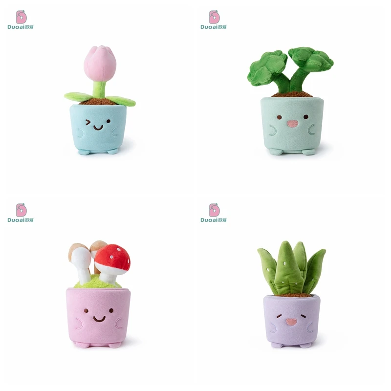 19 centimetri Creativo Pianta Verde Piante In Vaso Rosa Tulipano Fungo Aloe Granchio Morbido Peluche Ragazze Ragazzi Regali Di Compleanno Decorazioni Del Partito