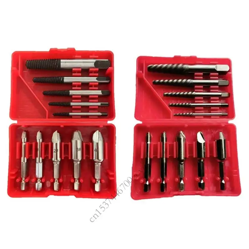 

Pack Of 10 Screw Extractors Carbon Steel Tool For Removing Broken Screws P9YB