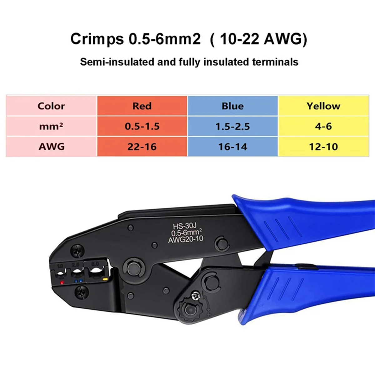 -30J Multifunctional Ratchet Wire Pressing Pliers with 700 Pieces of Terminal Cold Pressing Pliers Set