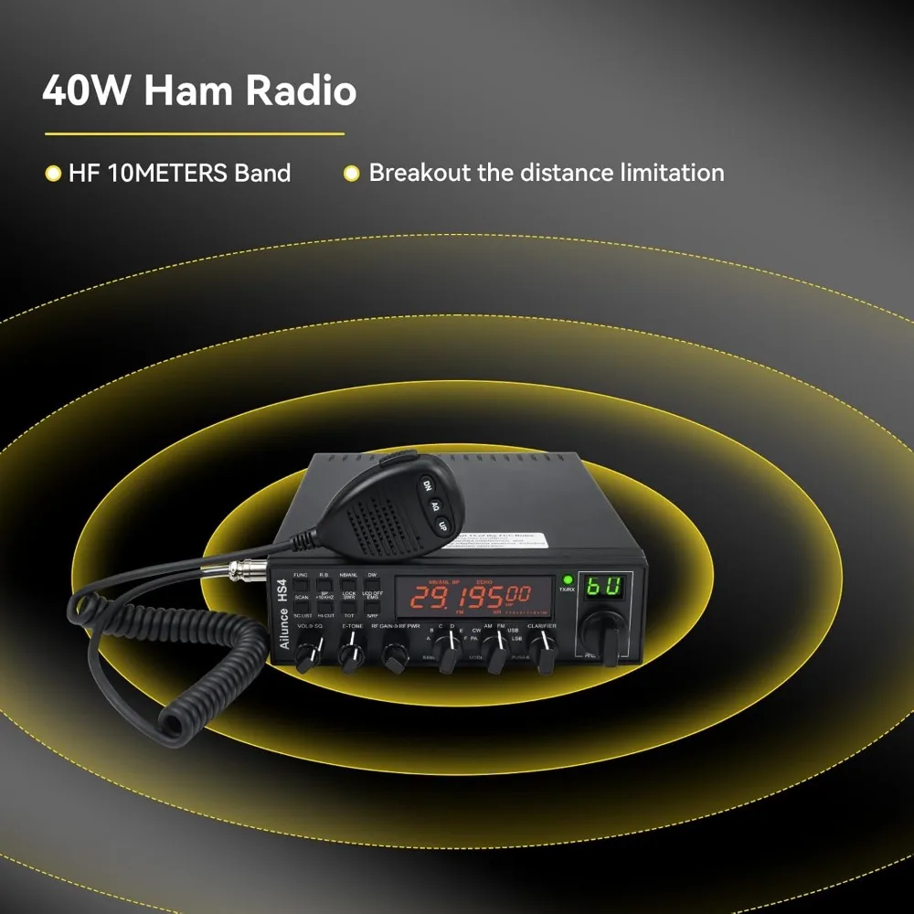 Ailunce HS4 10 Meter Radio, High Power SSB Ham Radio Base Station, for Emergency Response