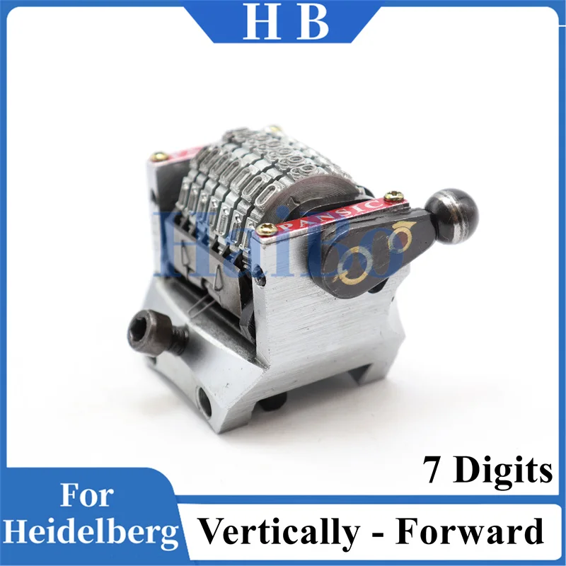 HaiBo Beste kwaliteit 7-cijferige 22,3 nummeringsmachine Verticaal naar voren 01234... automatisch teruggerichte