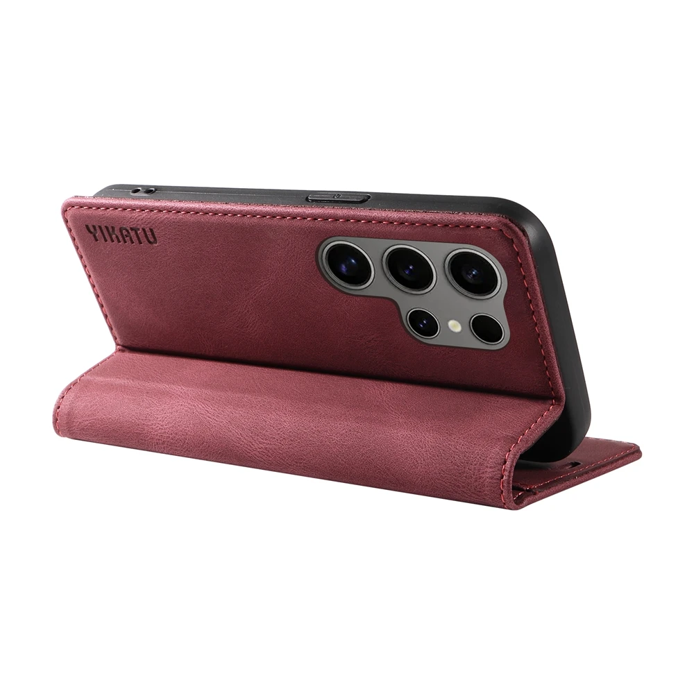 Magnetische Leder-Geldbörsen-Flip-Cover für Samsung Galaxy S25 S24 S23 S22 S21 S20 S10 S9 S8 S7 FE Plus Pro Ultra Edge | Premium-Gehäuse – Detail 4