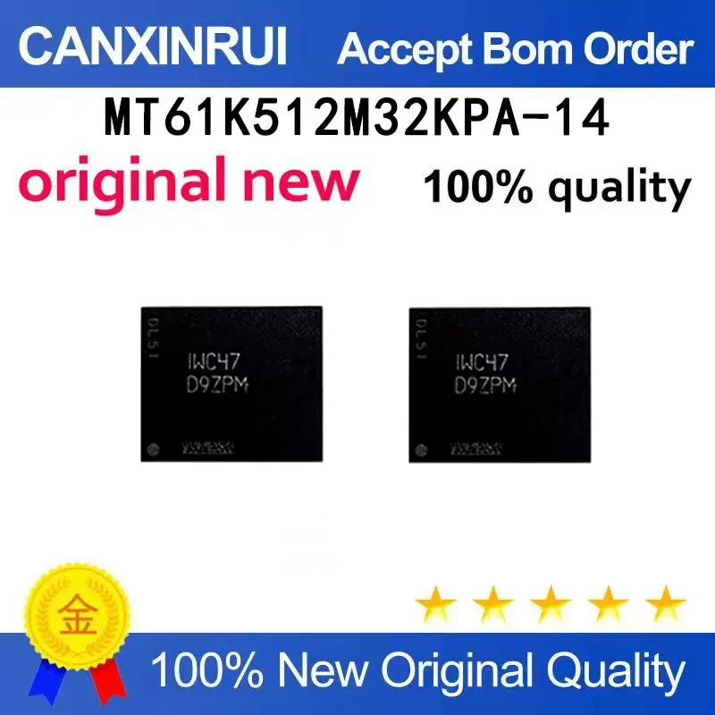 (5pcs-100pcs）New original MT61K512M32KPA-14: B D9WZX DDR6 16G memory chip IC BGA