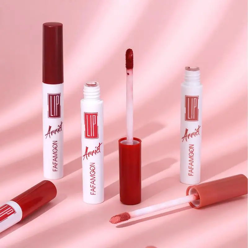 Lápiz labial líquido, 6 uds., lápiz labial líquido mate de larga duración, alta pigmentación, resistente al agua, brillo de labios mate, juego de maquillaje para niñas y mujeres