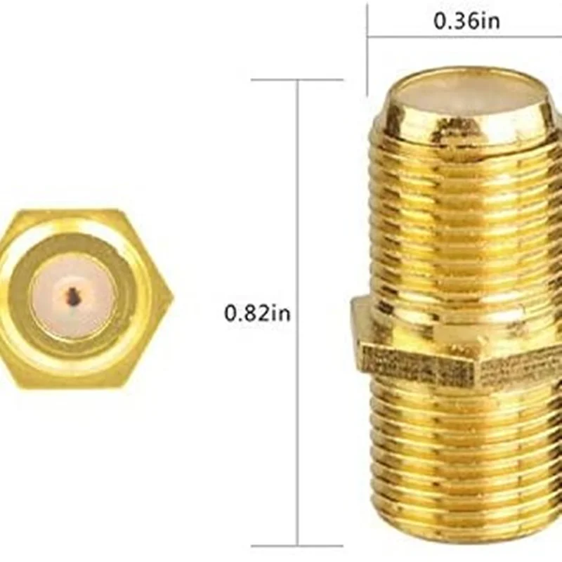 5 Pcs F Type Coupler Adapter Connector Female F/F Jack RG6 Coax Coaxial Cable High Quality SMA RF Coax Connector Plug F81 F-KK