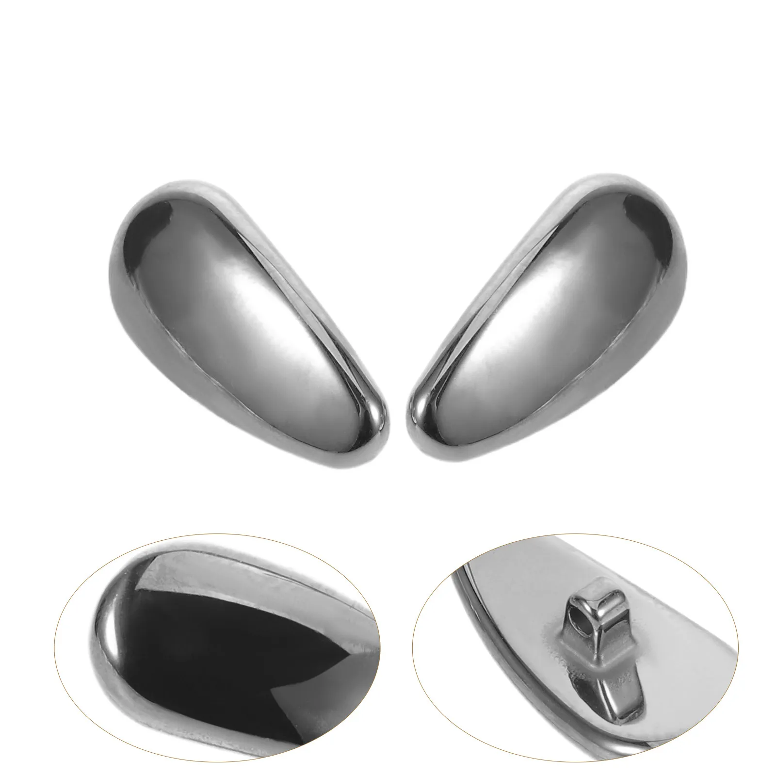 

5 пар керамических накладок на нос для очков, сменные носовые подушечки, противоскользящие овальные накладки, комфортная посадка, темно-серый цвет