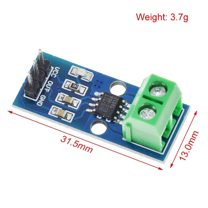Modulo di rilevamento corrente B92B-Hall TZT ACS712 Modulo sensori di corrente Hall per elettronica e robotica fai-da-te