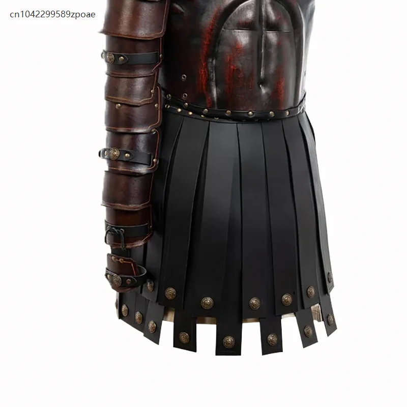 Ancient Roman Warrior Gladiator Legion Battle Skirt Leather Tasset Armor Faulds Medieval Viking Cosplay Costume Tassel Belt