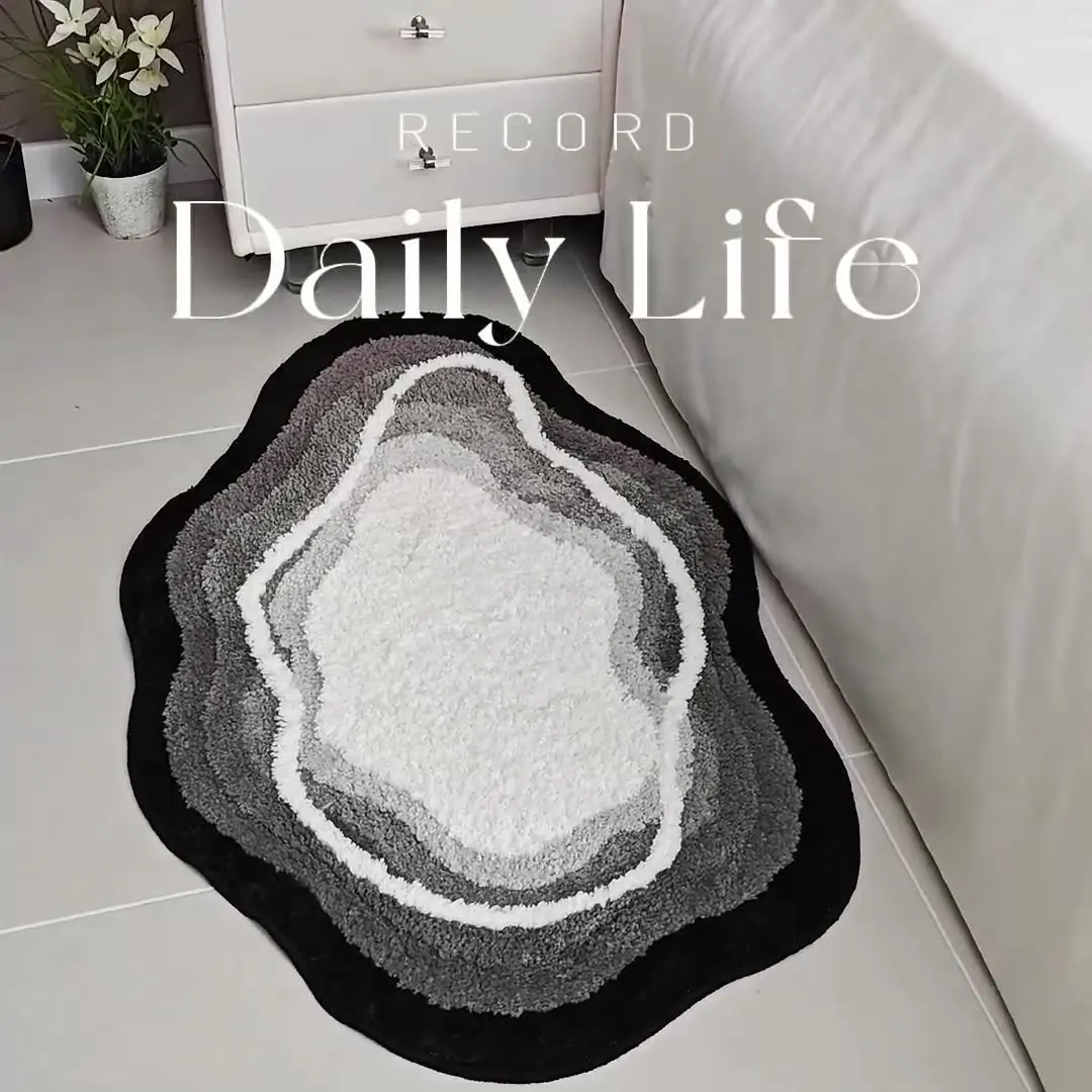 Modern Carpet Flocking Anti-slip Rug for Bathroom Tufted Bedroom Bedside Rug Carpet House Decoration Window Mat Player