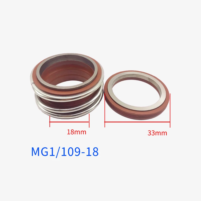 1Pcs Fluororubber Alloy Mechanical pipeline water pump water seal Fluorine-bonded alloy pair alloy Fluorine rubber