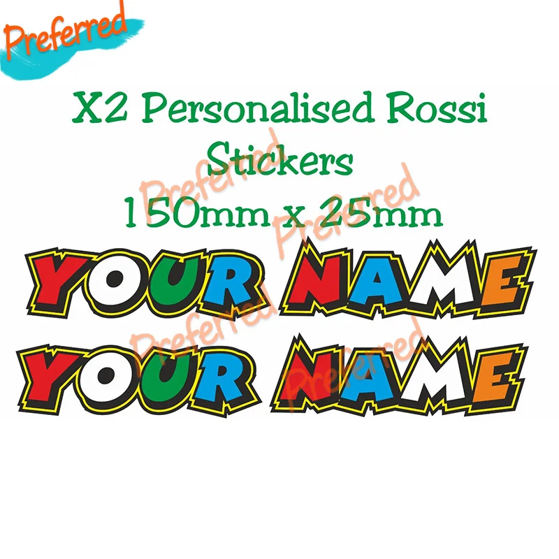 2x autocollants personnalisés avec texte « THE DOCTOR » Rossi - Votre nom - Personnalisable dans toutes les tailles d'autocollants
