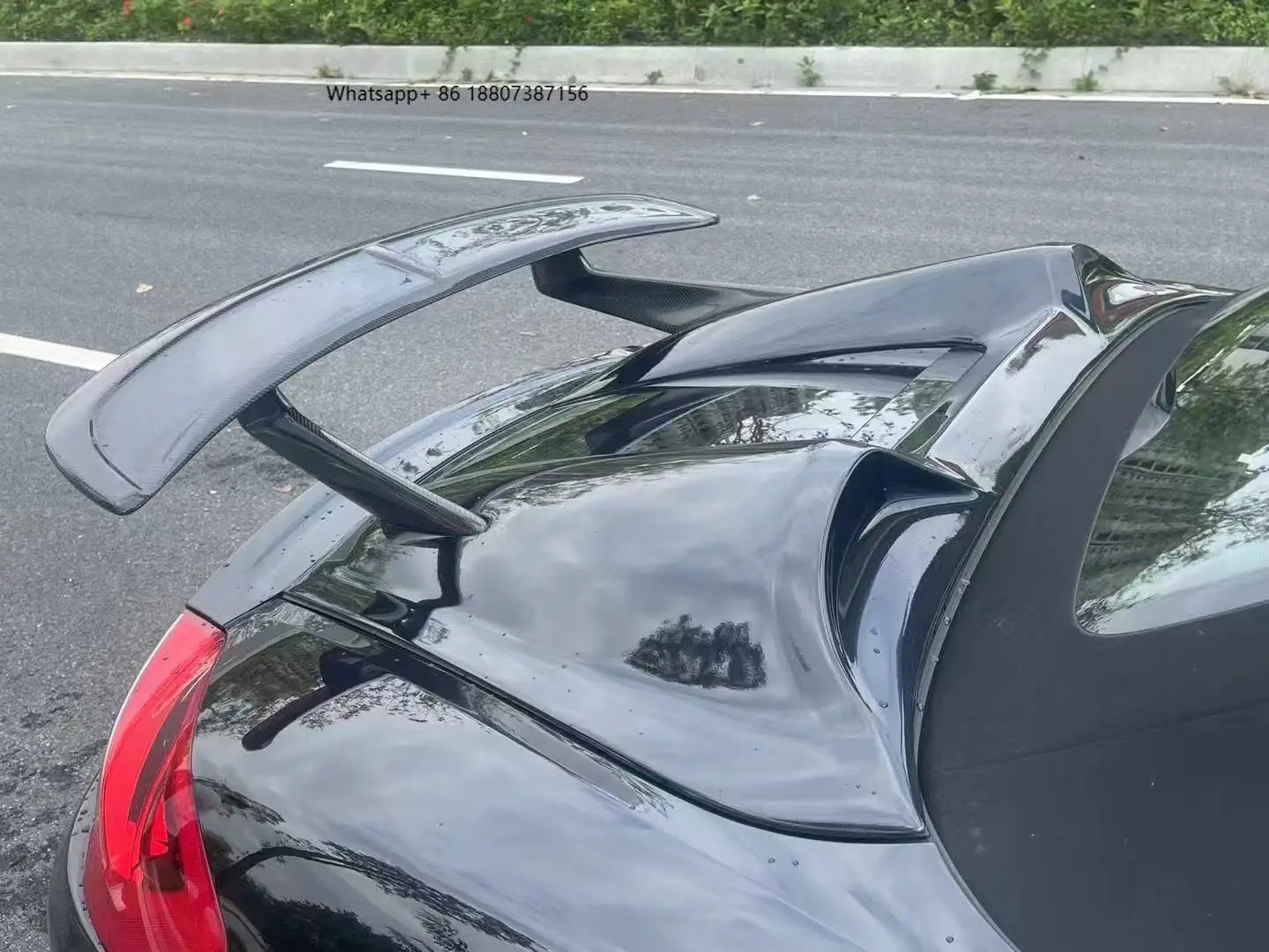 

New Carbon Fiber 718 Cayman Boxster 2016 Bumper with Exhaust Cut-Outs Universal Fitment Bolt-On Retrofit Upgrade