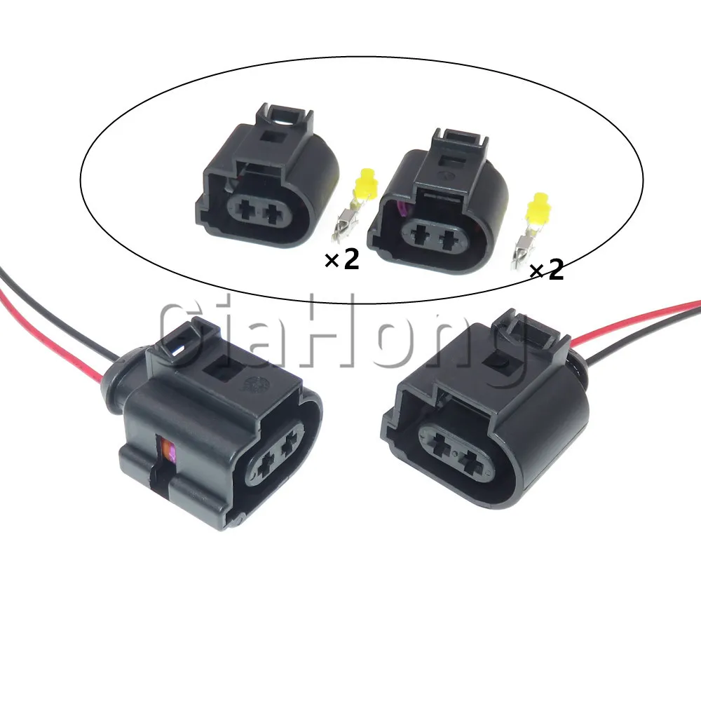 1 Set 2 Ways 2-1355200-2 AC Assembly Car Waterproof Socket 2-1355339-2 Automobile Parts Auto Wire Harness Connector