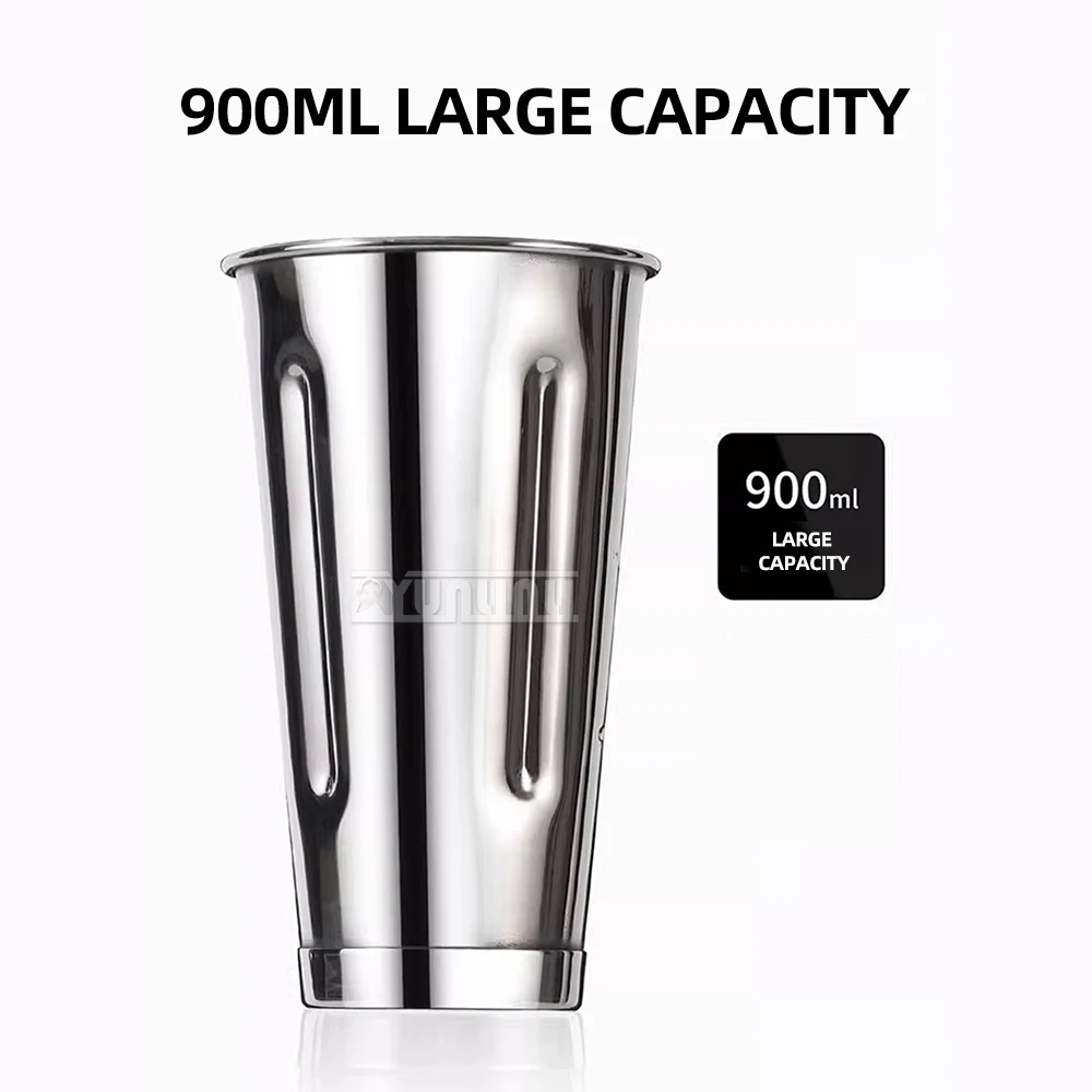 속도 및 시간 조절 가능한 상업용 믹서기, 스테인레스 스틸 싱글 밀크쉐이크 머신, 1000ml