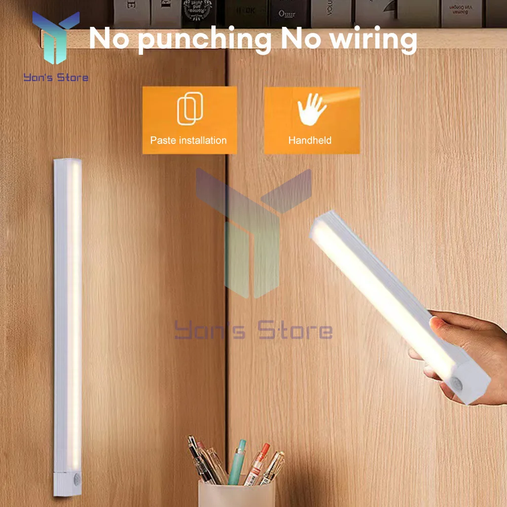 Motion Sensor Light Wireless LED Night Light Bedroom Decoration Light Wall Stairs Kitchen Cabinet Wardrobe Corridor Light