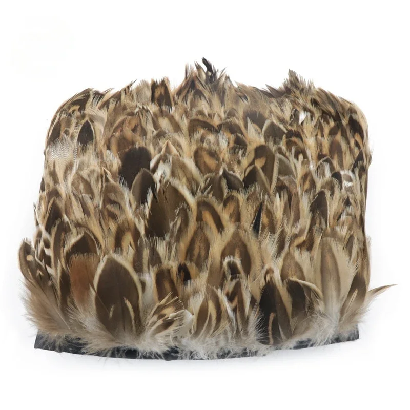 

10 Meter/Lot 5-8cm Natural Mallard Duck Barred Plumage Feather Trim Duck Feather Fringe for Clothing Crafts and Decoration DIY