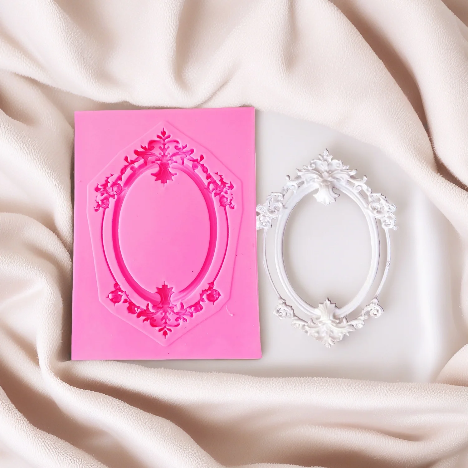 Frame Fondant Mold Miniature Frame Silicone Mirror Sugar Fondant Cake Decorating Tools Baking