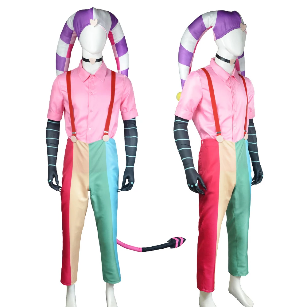 Anime Fizzarolli Cosplay Costume Full Sets Tops Helluva Uniform Suits for Adult Outfit Halloween Carnival Party Clothes Roleplay