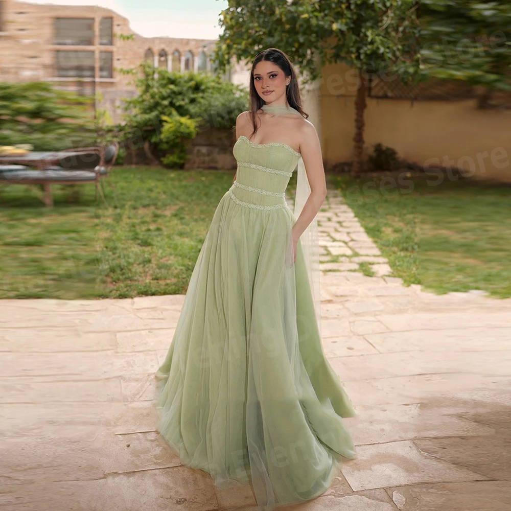 

Charming A Line Women's Evening Dresses Sweetheart Sleeveless Prom Gowns Customized Vestidos De Fiesta Backless Robe De Soirée
