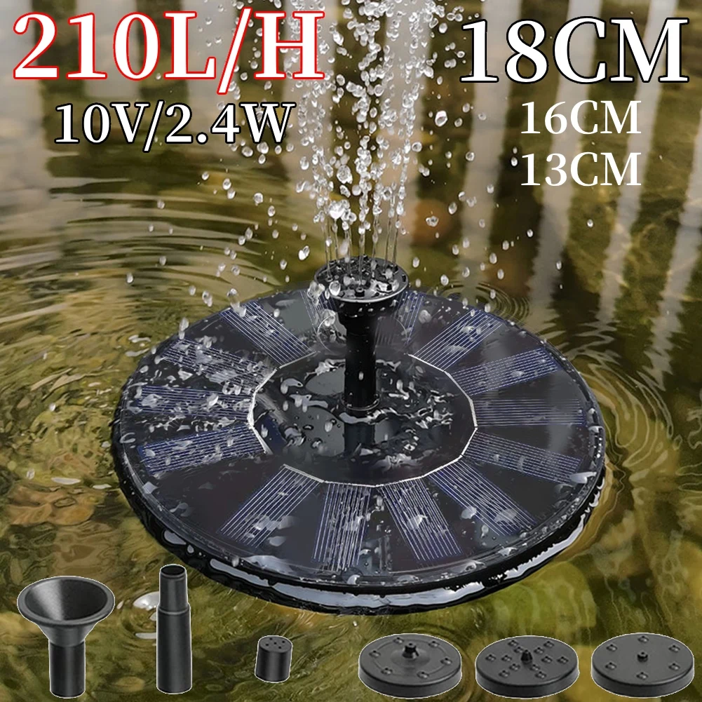 Solar Fountain Pump Energy-saving Plants Watering Kit Colorful Solar Fountain Solar Panel Bird Bath Fountain Outdoor Garden Pool