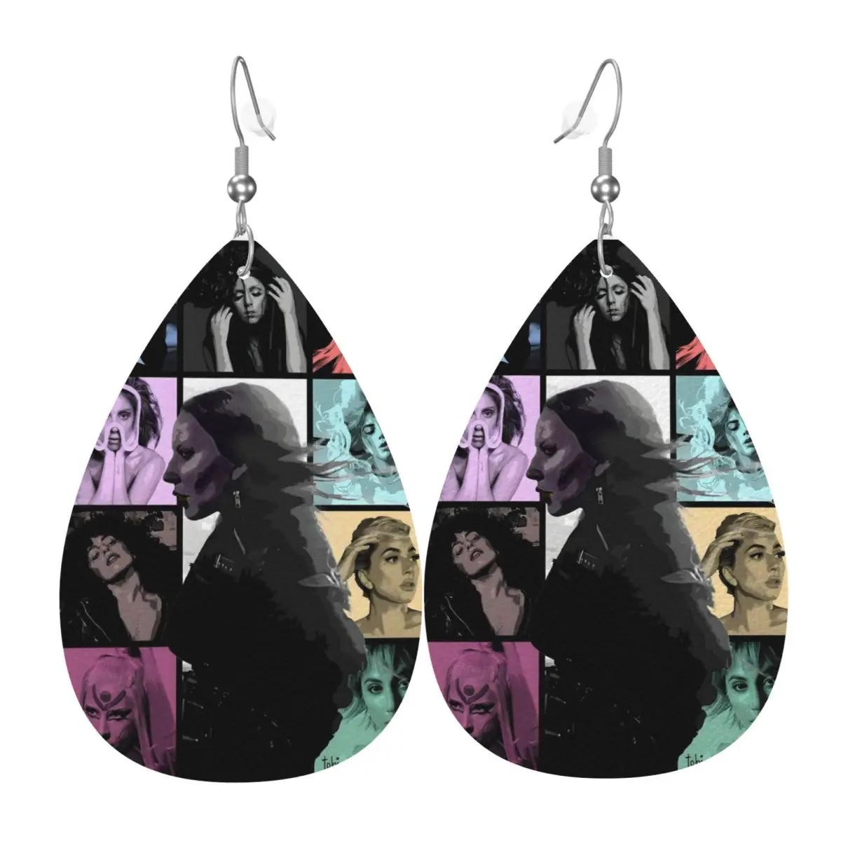 

Висячие серьги на заказ, кожаные серьги-капли Lady Star Gaga Mayhem, альбом, музыкальная кожа из ПВХ для подарков, изящные ювелирные изделия